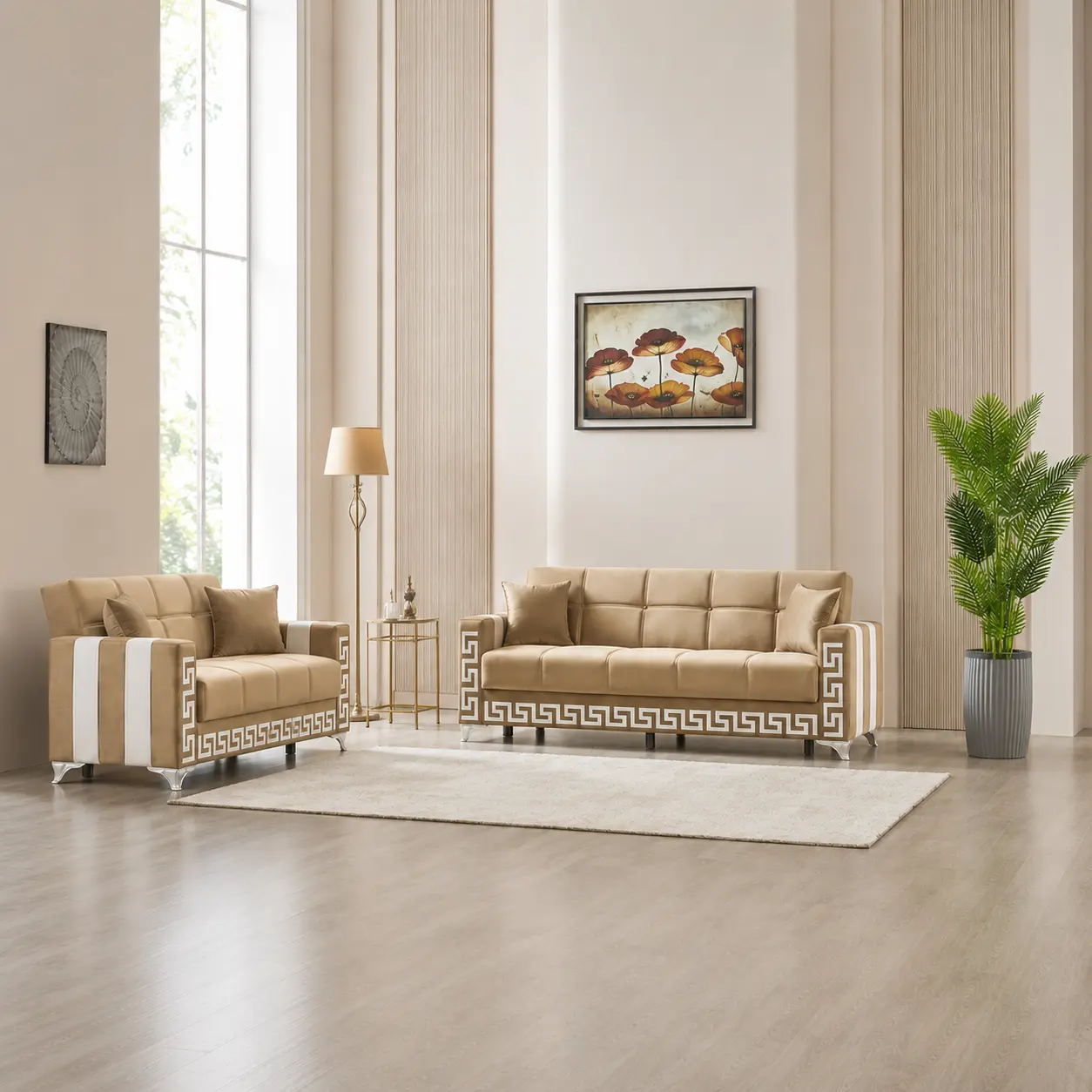 Verona 3+2 Seater Sofa Bed - Image 3