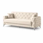 Zumrut 2 Seater Sofa Bed in Cream Colour
