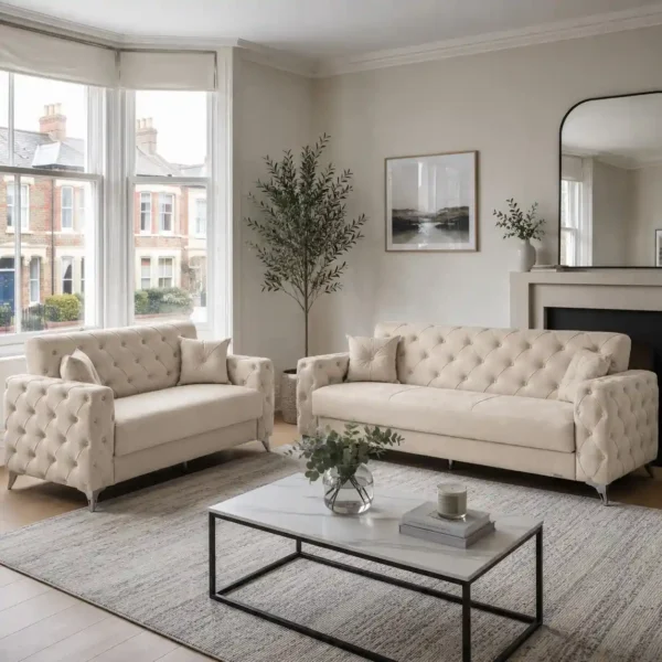 Zumrut 3+2 Seater Sofa Bed In Room Setup