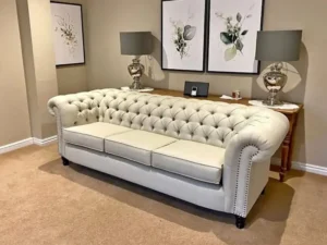 chesterfield 3 seater velvet sofa