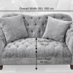 elegance 2 seater dimension