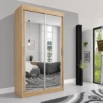 oak sliding mirror wardrobe