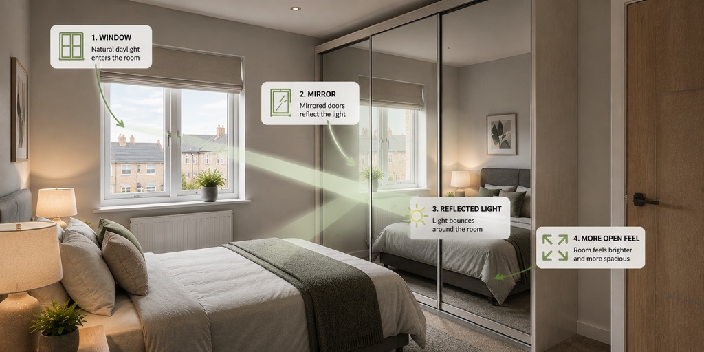 Mirrored Wardrobes: Brightening Up Dark Corners