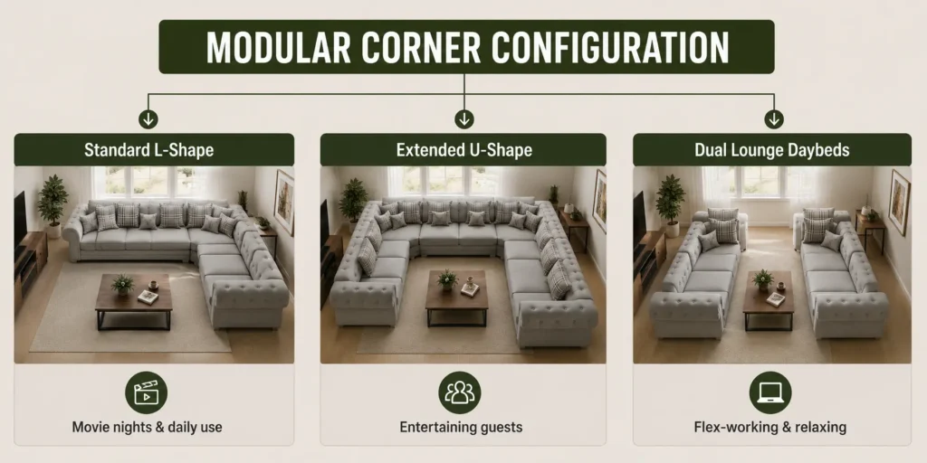 Modular Corner Sofa Configurations - Climax Furniture