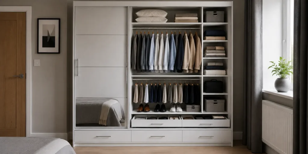 Organized Neutral Wardrobe Interior - Climax Furniture