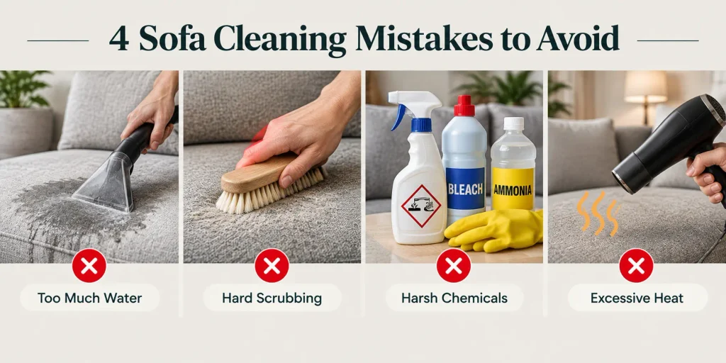 Fabric Sofa Cleaning Mistakes That Can Cost You