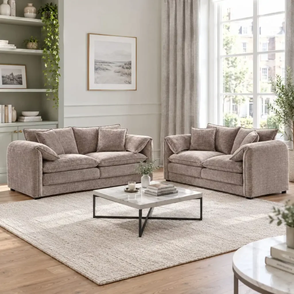 Venice Velvet 3+2 Seater Sofa