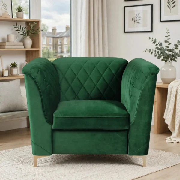 Aurelia Accent Armchair with Gold Legs