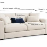CF Elara 3 seater sofa dimensions