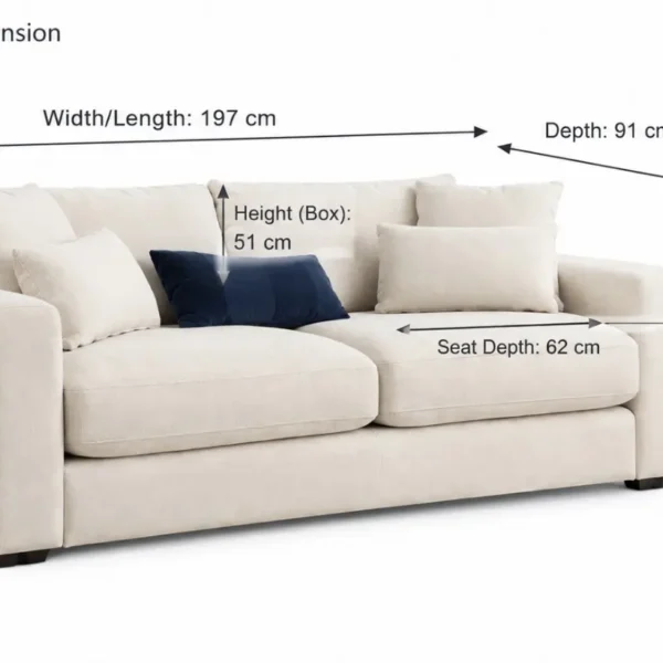 CF Elara 3 seater sofa dimensions