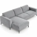 CF Elara Corner Sofa in Grey Fabric top view angle