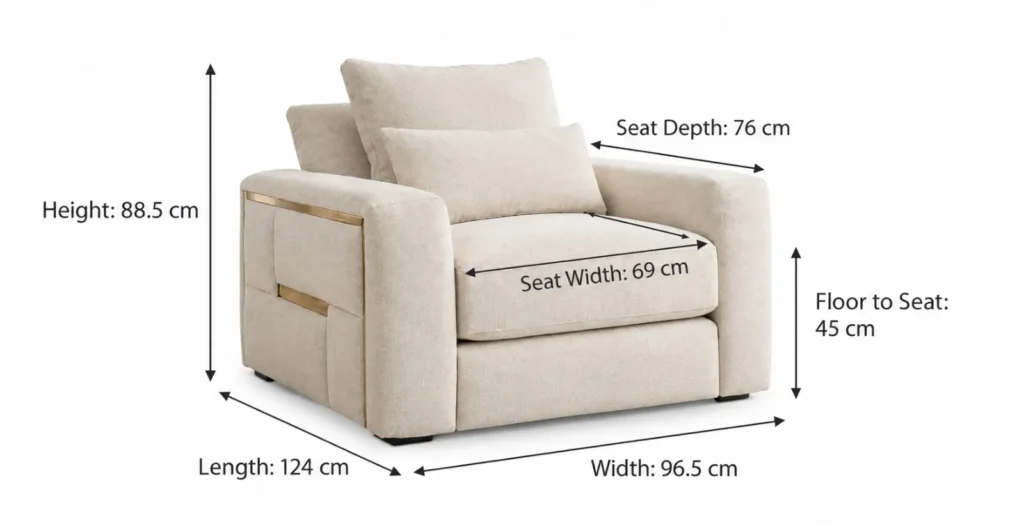 CF Elara armchair dimensions