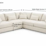 CF Elara corner sofa dimensions