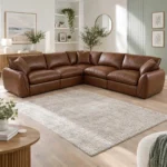 CF Frost Boucle Corner Sofa in leather Fabric