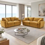 CF Frost boucle 3+2 Seater Sofa velvet