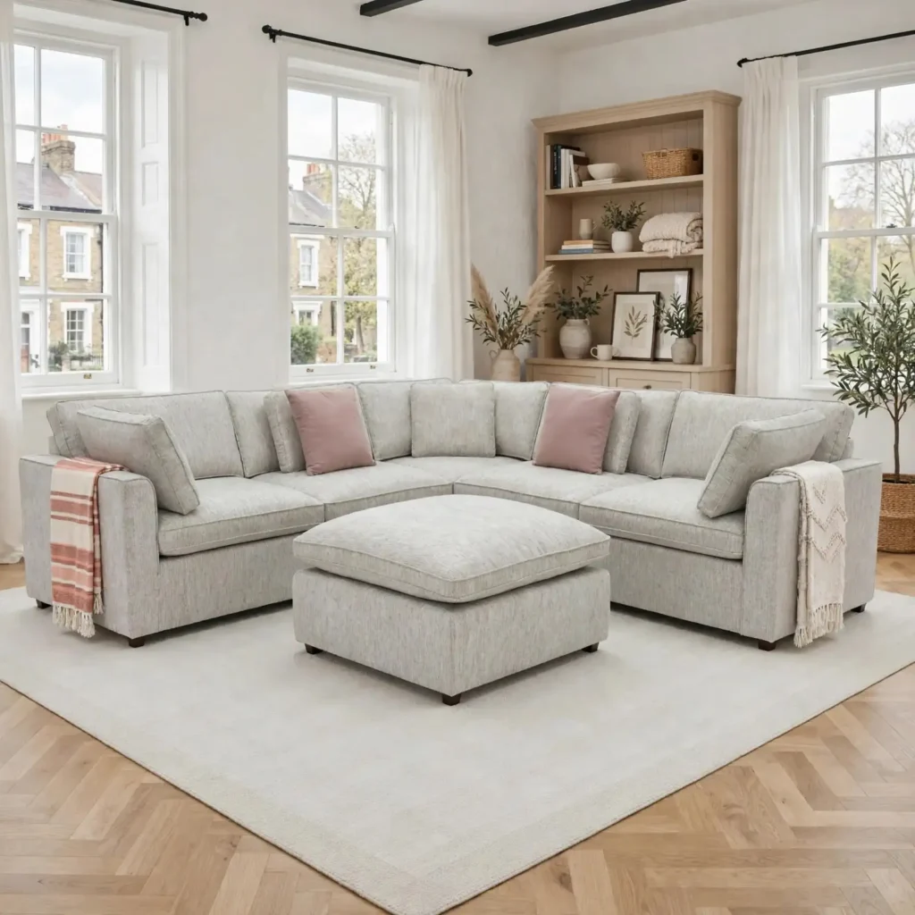 CF Modular Corner Sofa with Ottoman Footstool