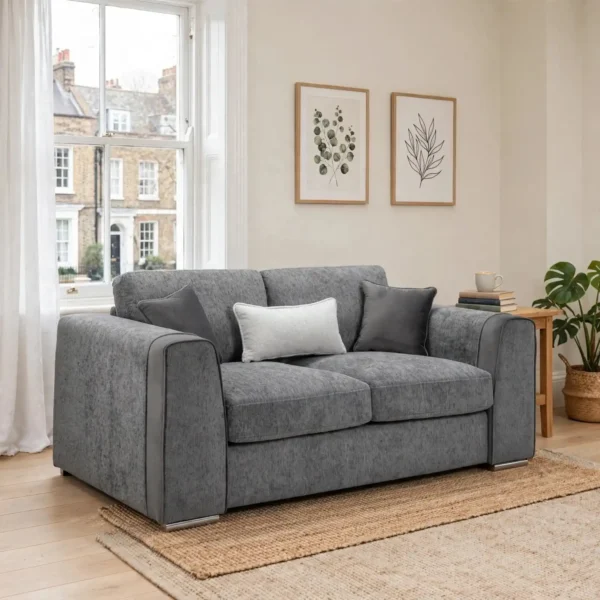 CF Nova 2 Seater Sofa – Modern Charcoal Grey Fabric Sofa
