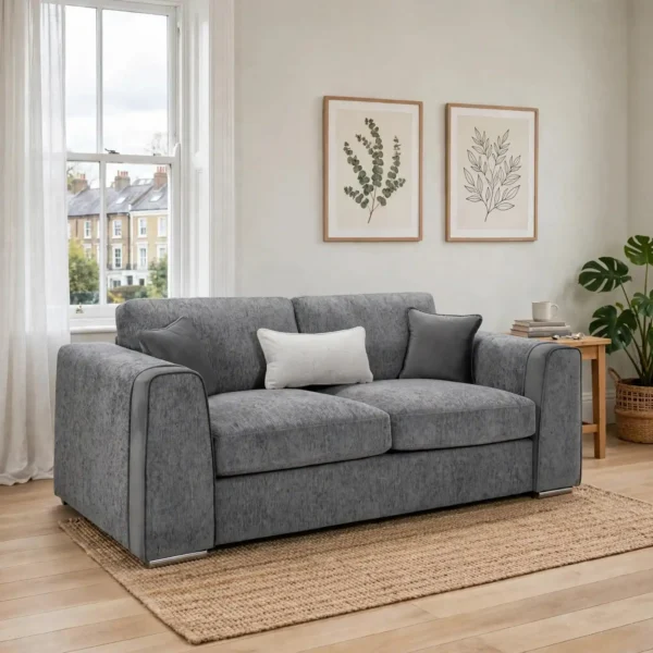 CF Nova 3 Seater Sofa – Modern Charcoal Grey Fabric Sofa