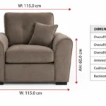 Darlington Armchair dimensions