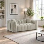 Grey Fabric 3 Seater Sofa