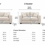 Heritage Leather 3+2+1 Seater Demensions Sofa