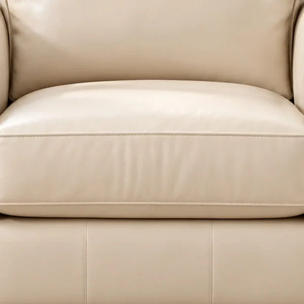 Heritage Leather armchair seat closeup