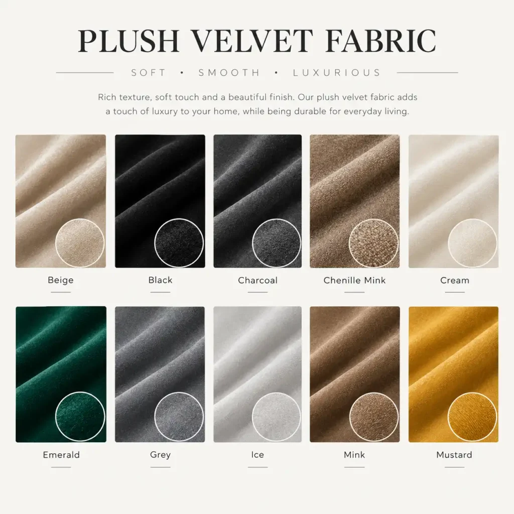 Plush Velvet Fabric Collection