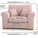Richmond Armchair dimensions