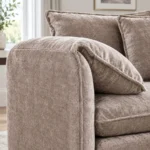 Venice Velvet corner sofa arm closeup (1)