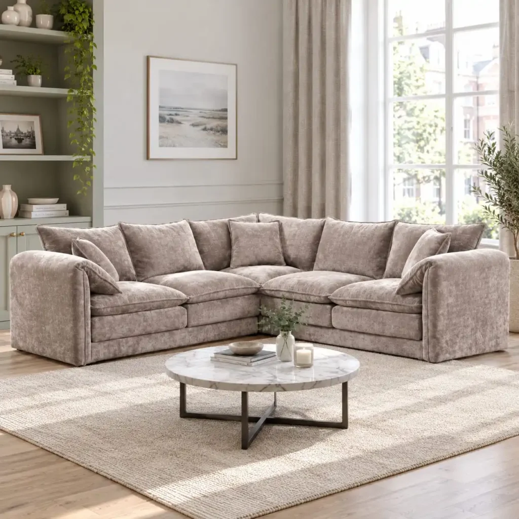 Venice Velvet Corner Sofa