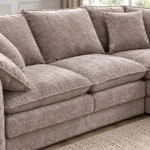 enice Velvet Corner Sofa closeup