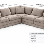 Venice Velvet Corner Sofa dimensions