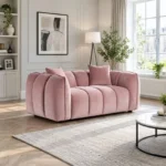 velvet fabric sofa 2 seater