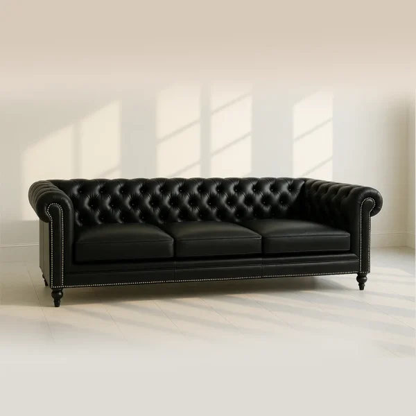 Leather Chesterfield sofa