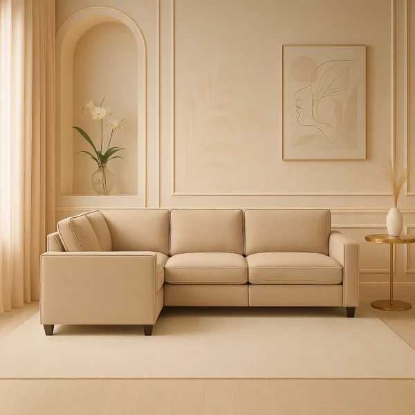 Soho Double Corner sofa in White color